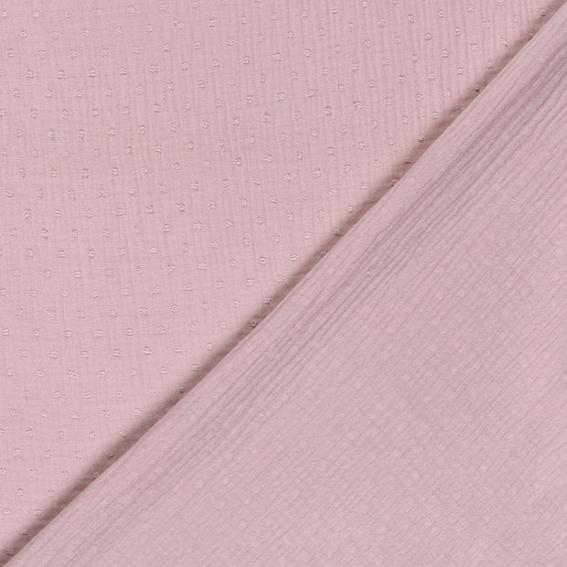 Double Gauze Dobby Dots Pink