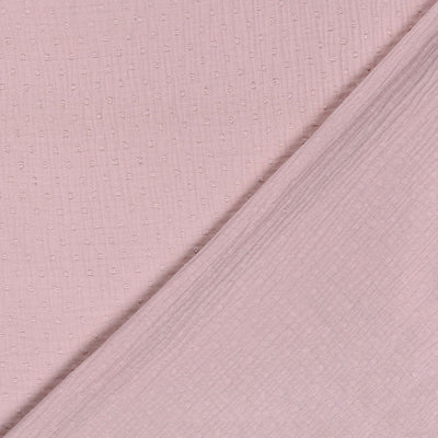 Double Gauze Dobby Dots Pink
