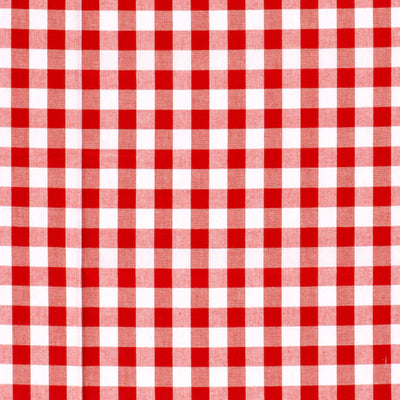Cotton Poplin Gingham Red 10 mm