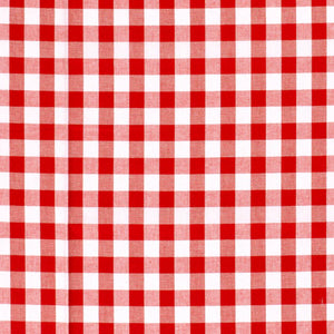 Cotton Poplin Gingham Red 10 mm