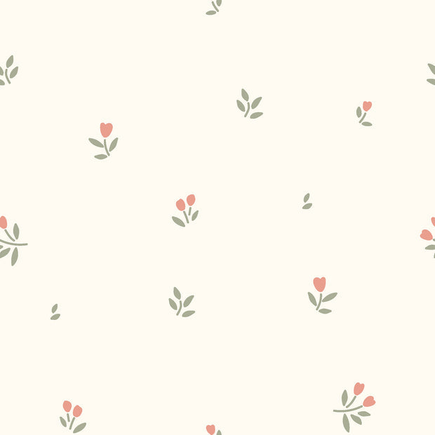 Cotton Jersey Pointelle Flowers Off White