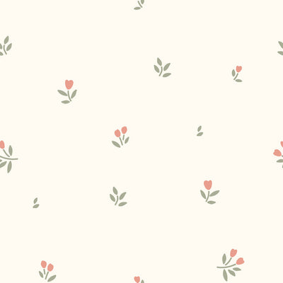 Cotton Jersey Pointelle Flowers Off White