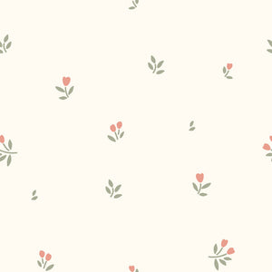 Cotton Jersey Pointelle Flowers Off White