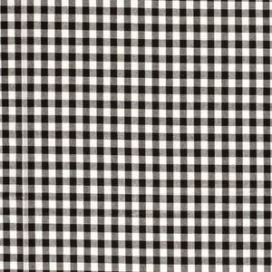 Cotton Poplin Gingham Black 5 mm