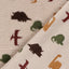 Sherpa Fleece Jacquard Dinosaurs Beige
