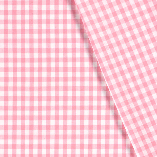 Cotton Poplin Gingham Pink 5 mm