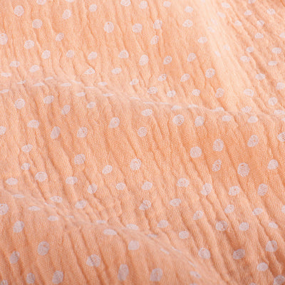 Double Gauze Printed Dots Salmon