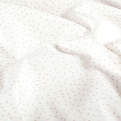Cotton Poplin Printed Dots Off White