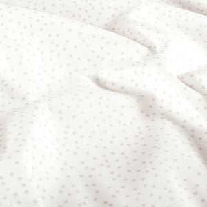 Cotton Poplin Printed Dots Off White