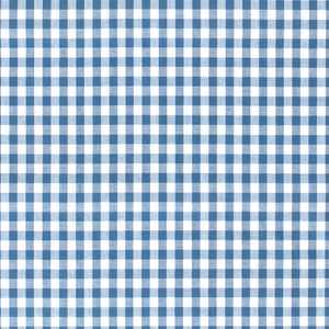 Cotton Poplin Gingham Indigo 5 mm