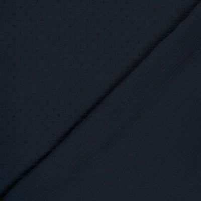 Double Gauze Dobby Dots Navy