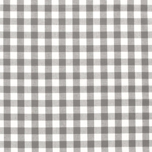 Cotton Poplin Gingham Dark Grey 10 mm
