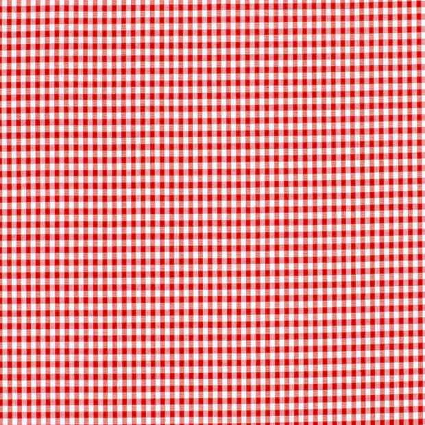 Cotton Poplin Gingham Red 2.7 mm