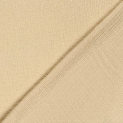 Double Gauze Dobby Dots Beige