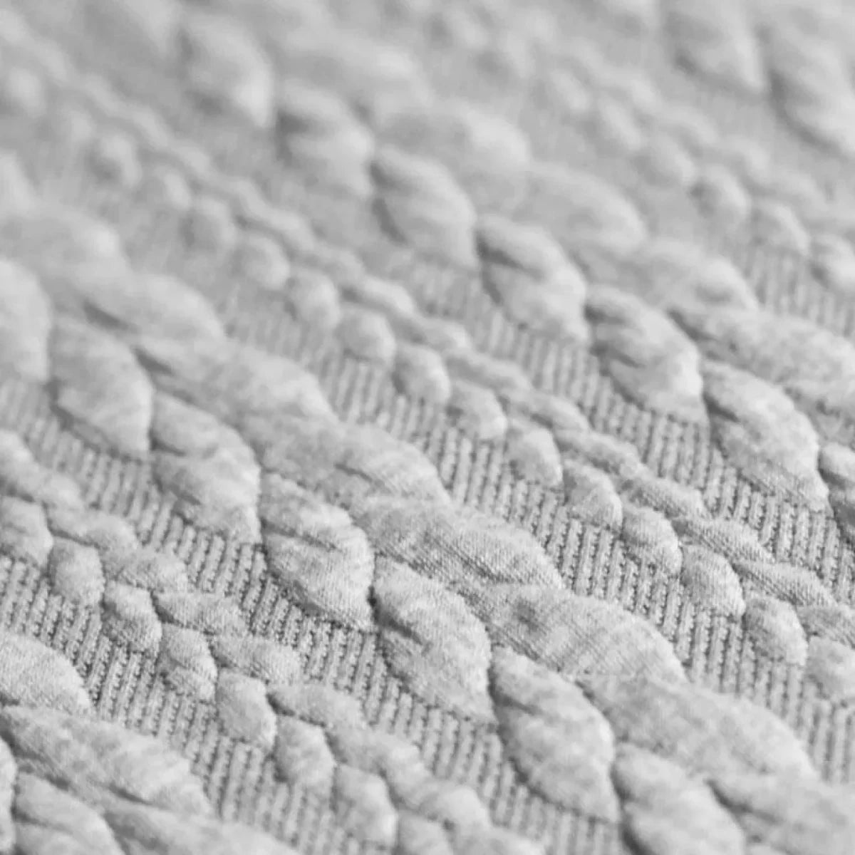 Cable Knit Jacquard Light Grey - Lametru.ro