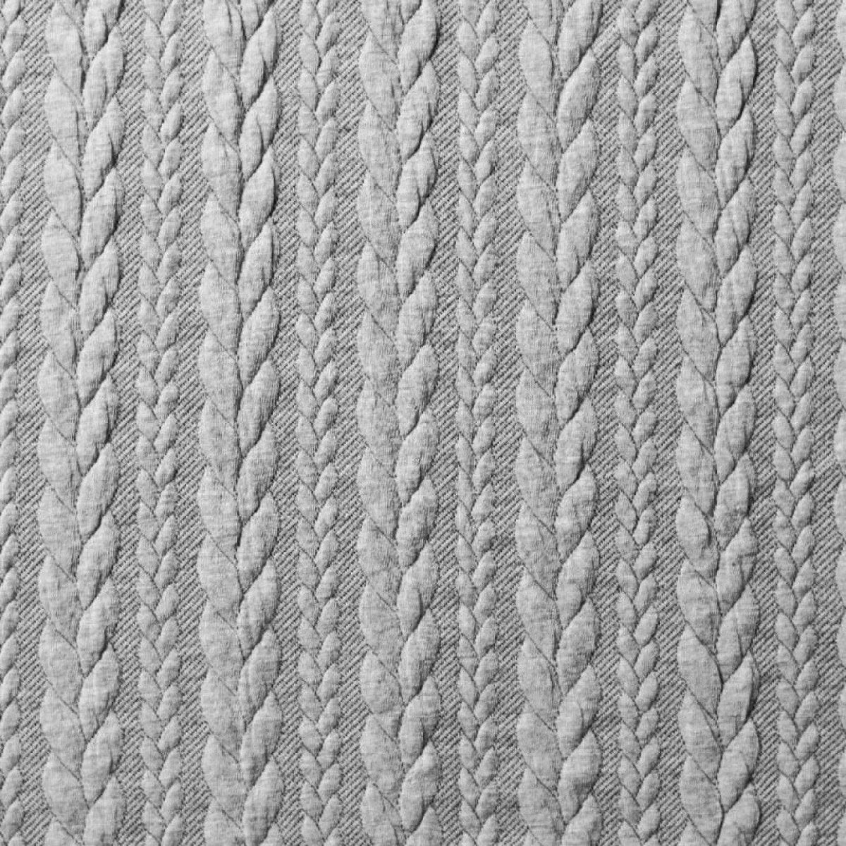 Cable Knit Jacquard Light Grey - Lametru.ro
