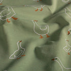 Cotton Jersey Printed Animals Olive Green