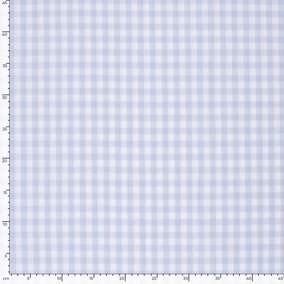 Cotton Poplin Gingham Baby Blue 10 mm - Lametru.ro