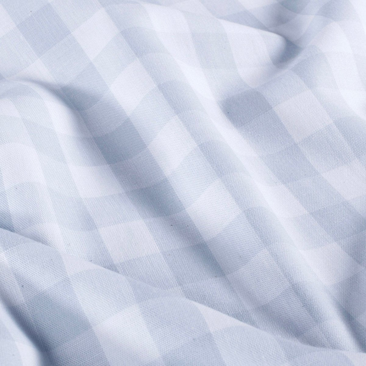 Cotton Poplin Gingham Baby Blue 20 mm - Lametru.ro