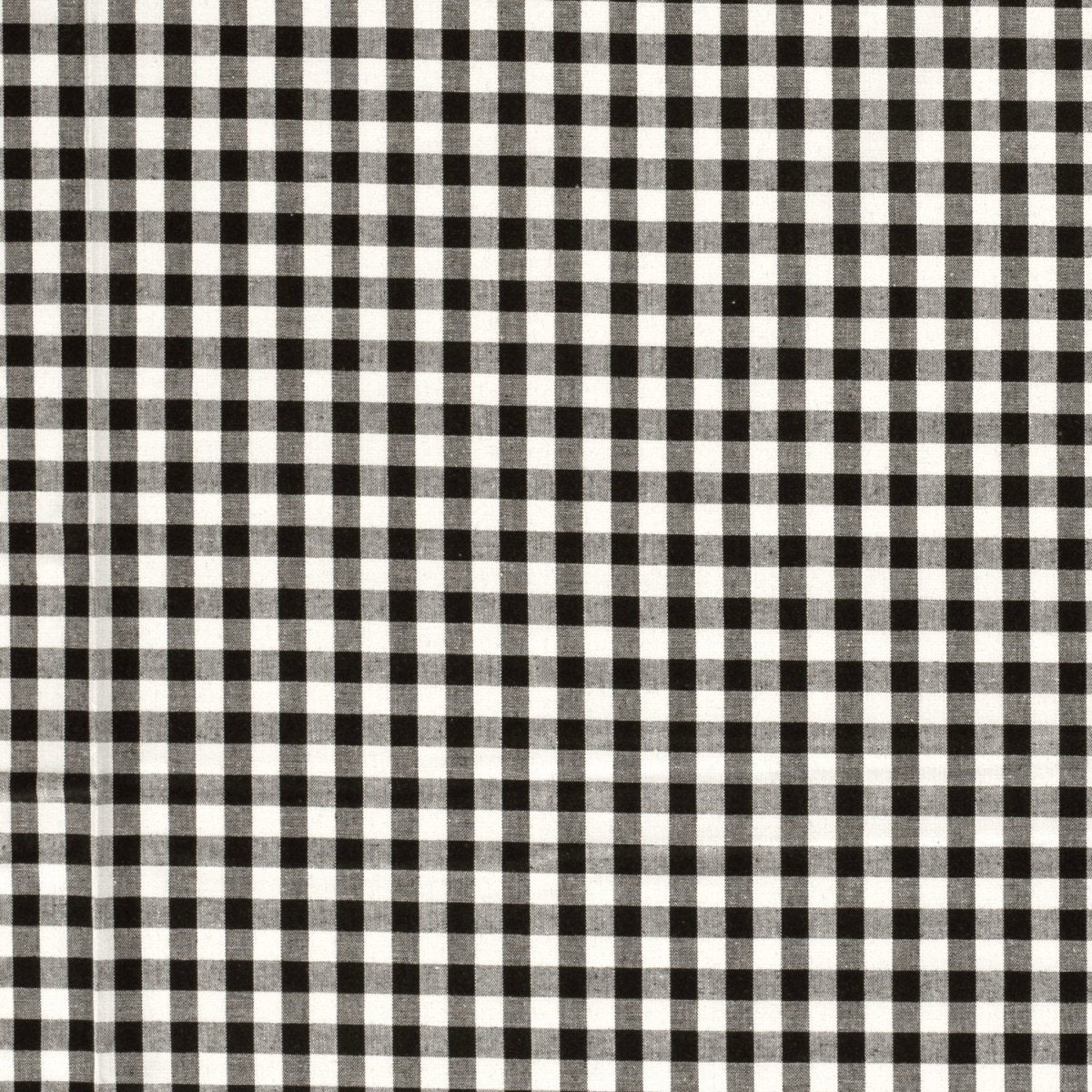 Cotton Poplin Gingham Black 10 mm - Lametru.ro
