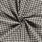Cotton Poplin Gingham Black 10 mm