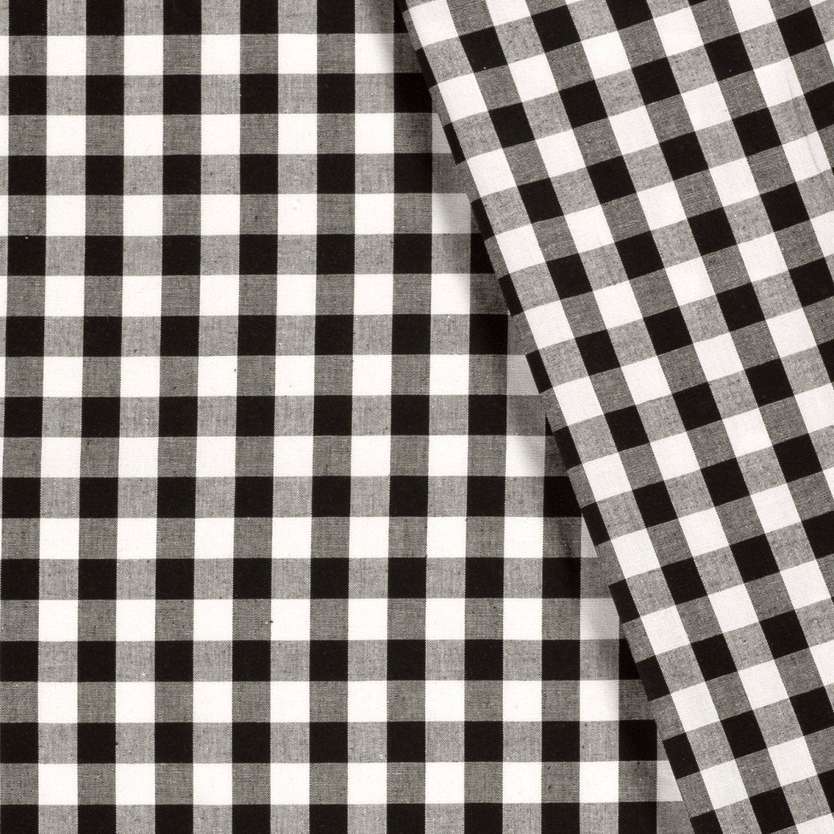 Cotton Poplin Gingham Black 20 mm - Lametru.ro