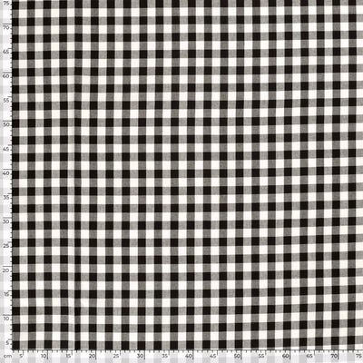 Cotton Poplin Gingham Black 20 mm - Lametru.ro