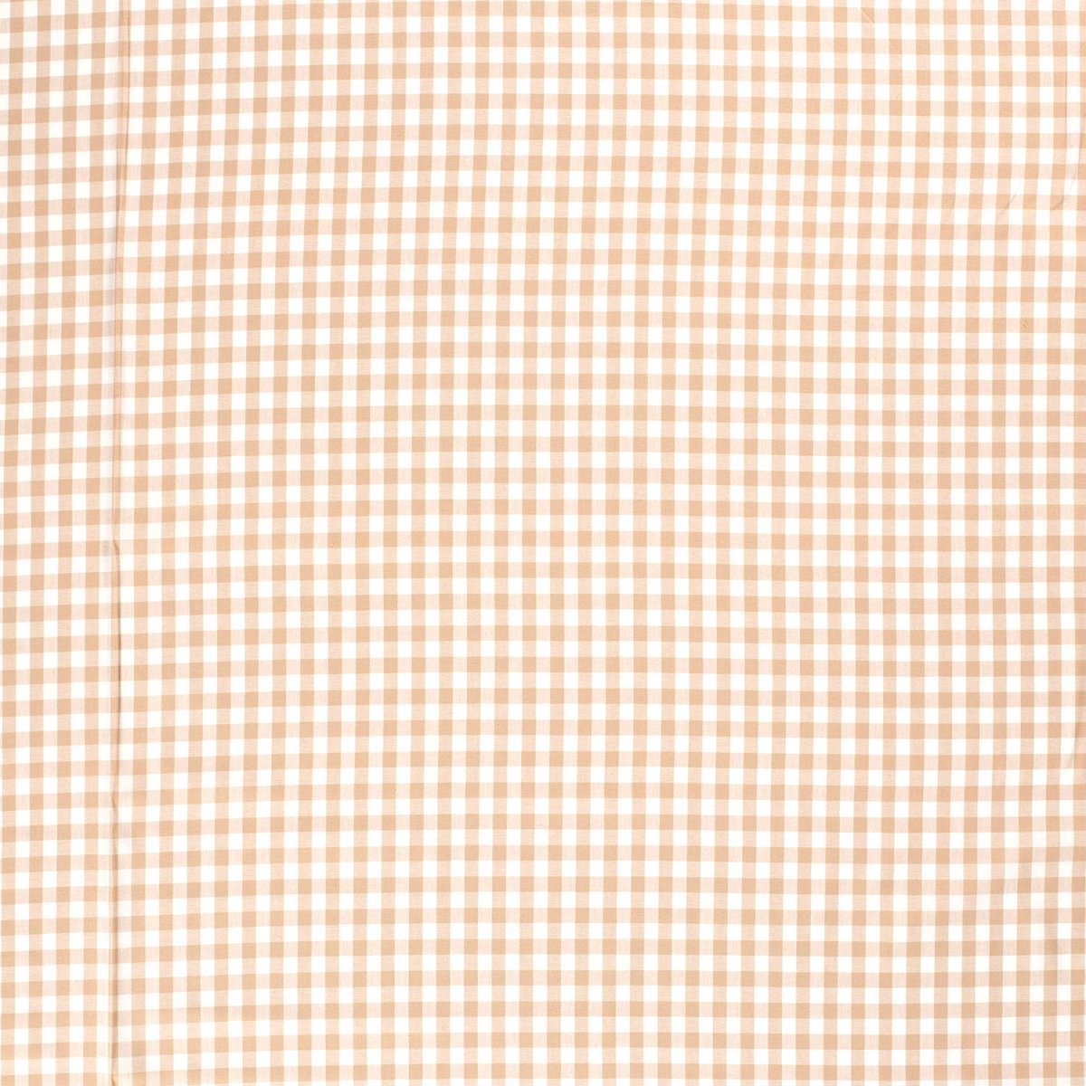 Cotton Poplin Gingham Camel 10 mm - Lametru.ro