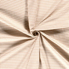 Cotton Poplin Gingham Camel 5 mm