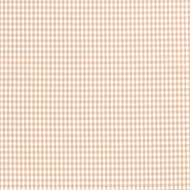 Cotton Poplin Gingham Camel 5 mm - Lametru.ro