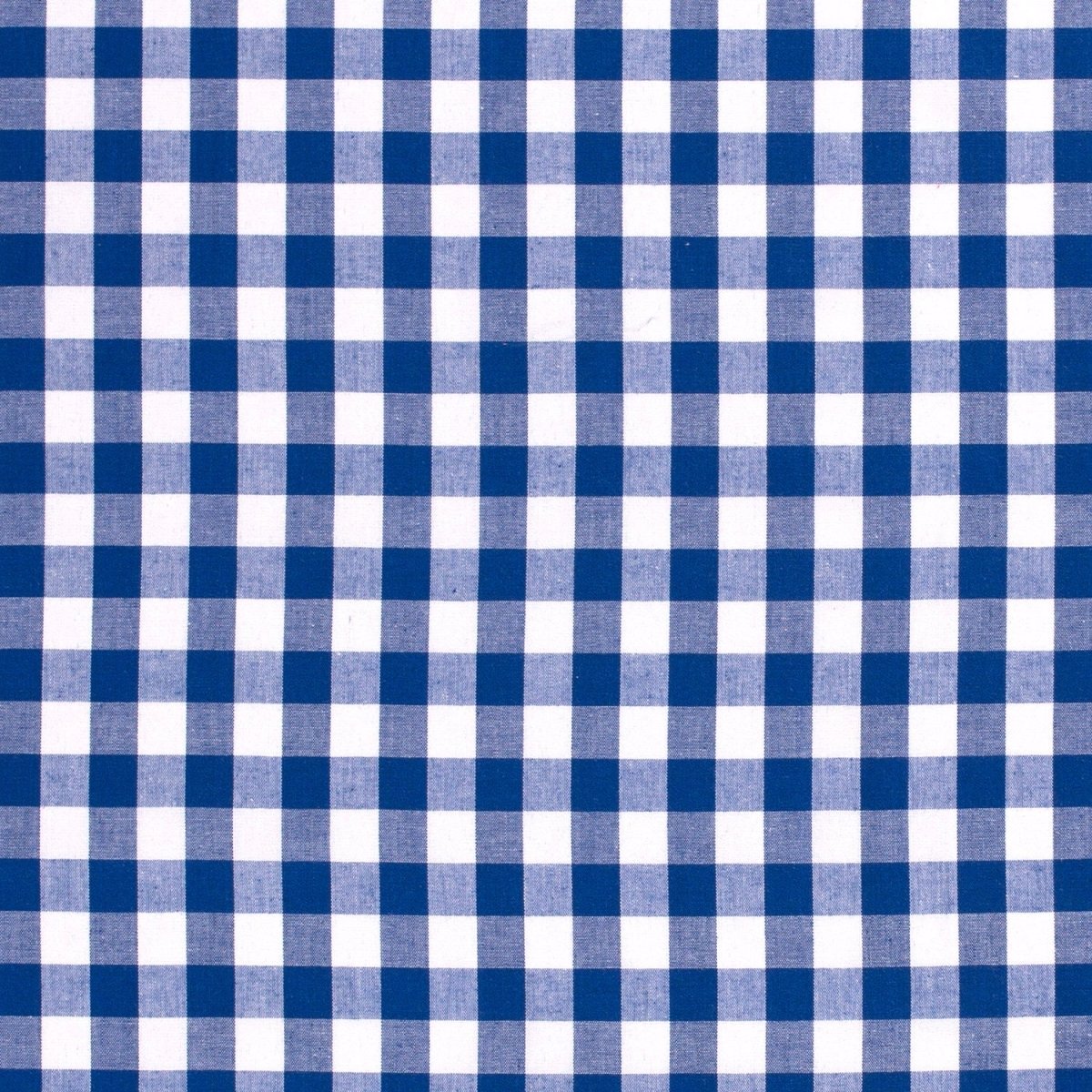 Cotton Poplin Gingham Cobalt 20 mm - Lametru.ro
