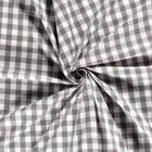 Cotton Poplin Gingham Dark Grey 20 mm