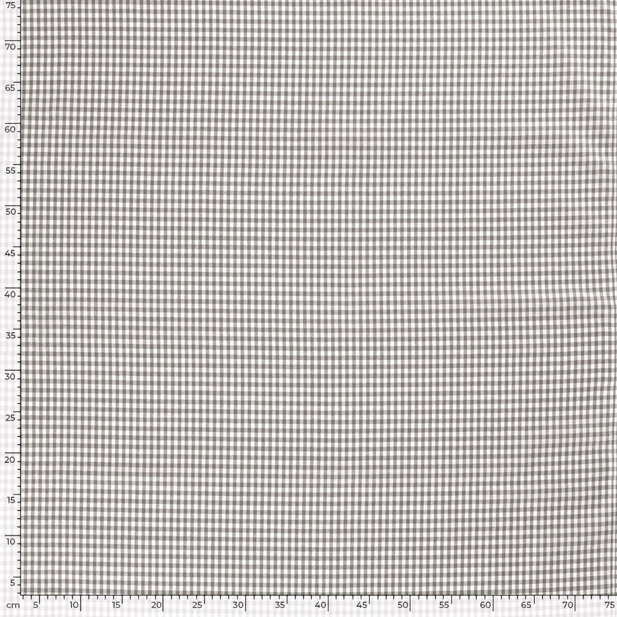 Cotton Poplin Gingham Dark Grey 5 mm - Lametru.ro