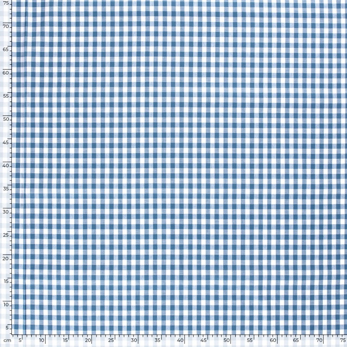 Cotton Poplin Gingham Indigo 10 mm - Lametru.ro