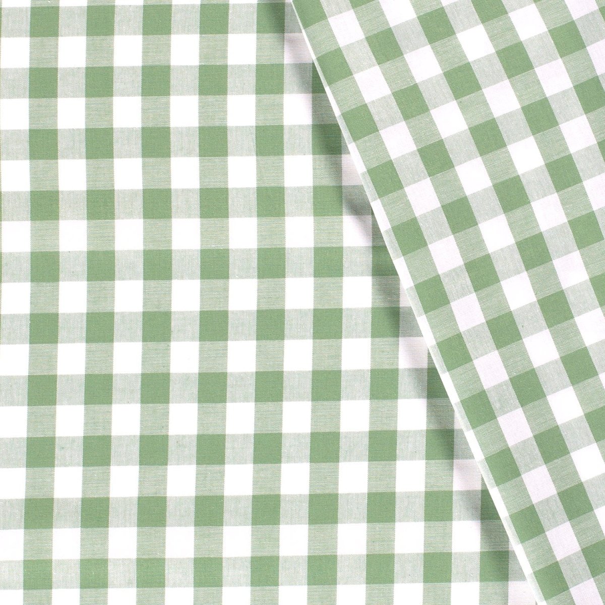 Cotton Poplin Gingham Mint 20 mm - Lametru.ro