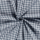 Cotton Poplin Gingham Navy 10 mm