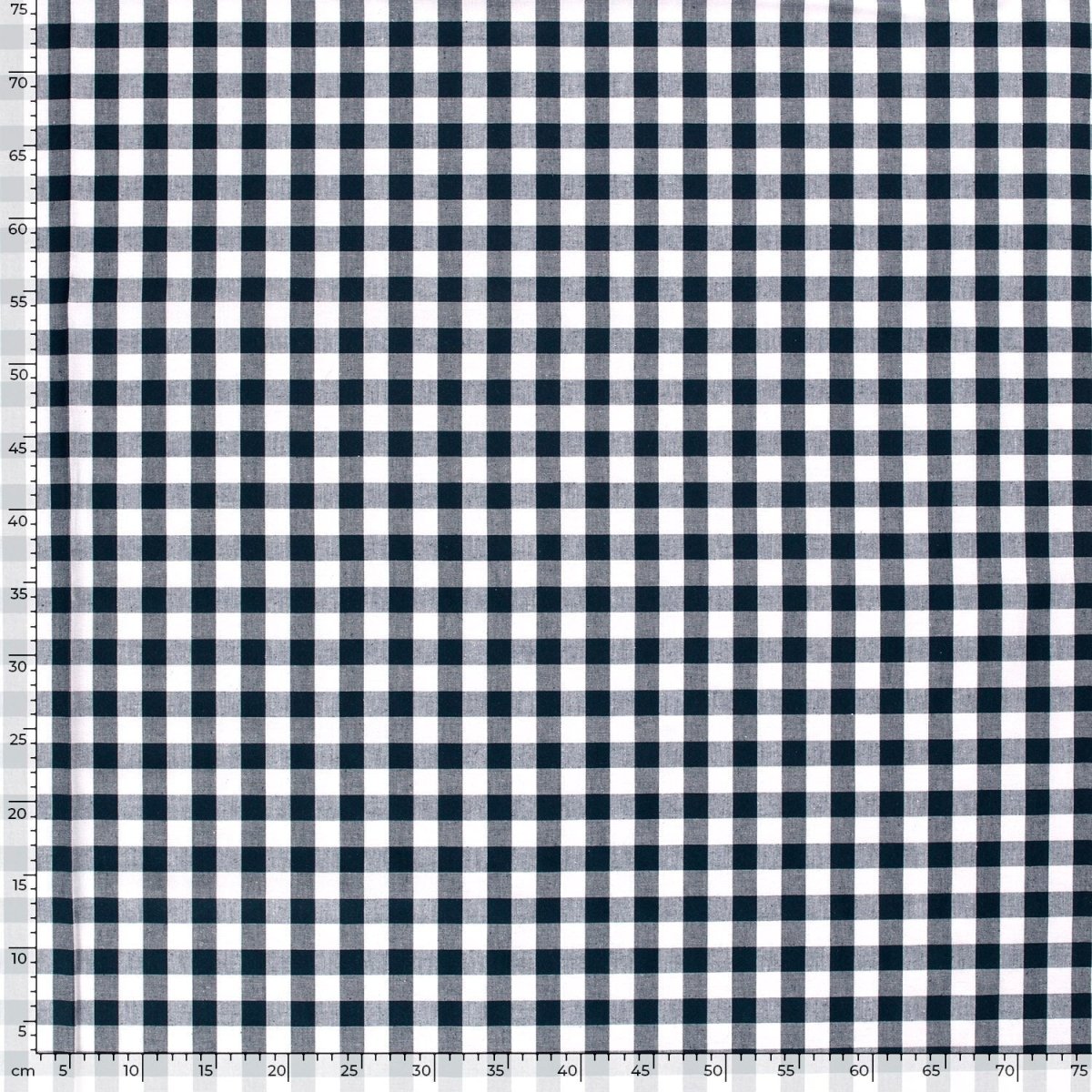 Cotton Poplin Gingham Navy 20 mm - Lametru.ro