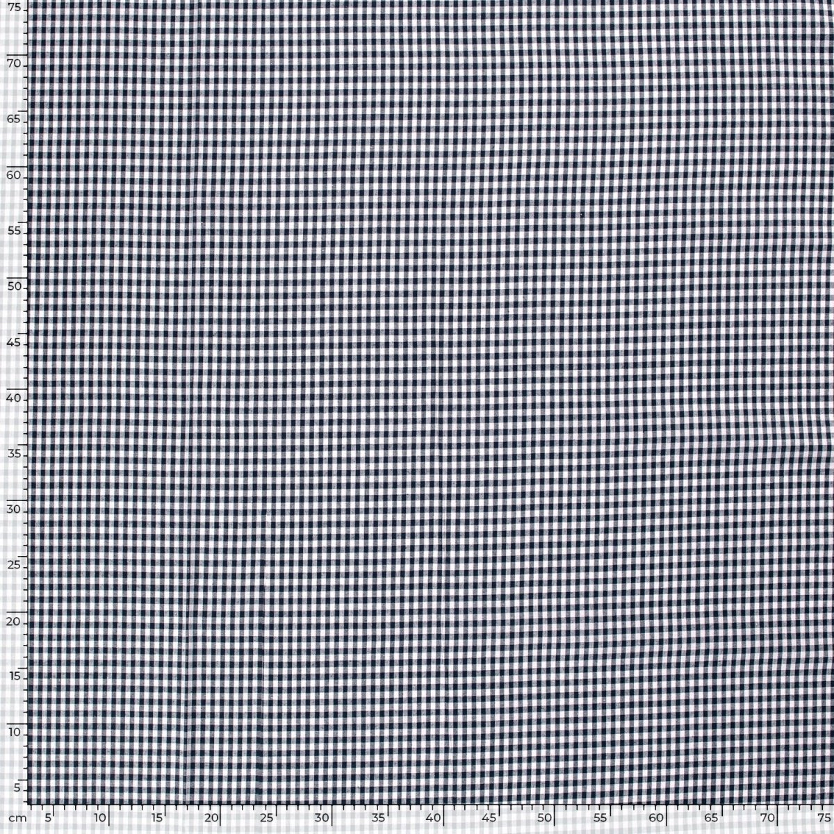 Cotton Poplin Gingham Navy 5 mm - Lametru.ro
