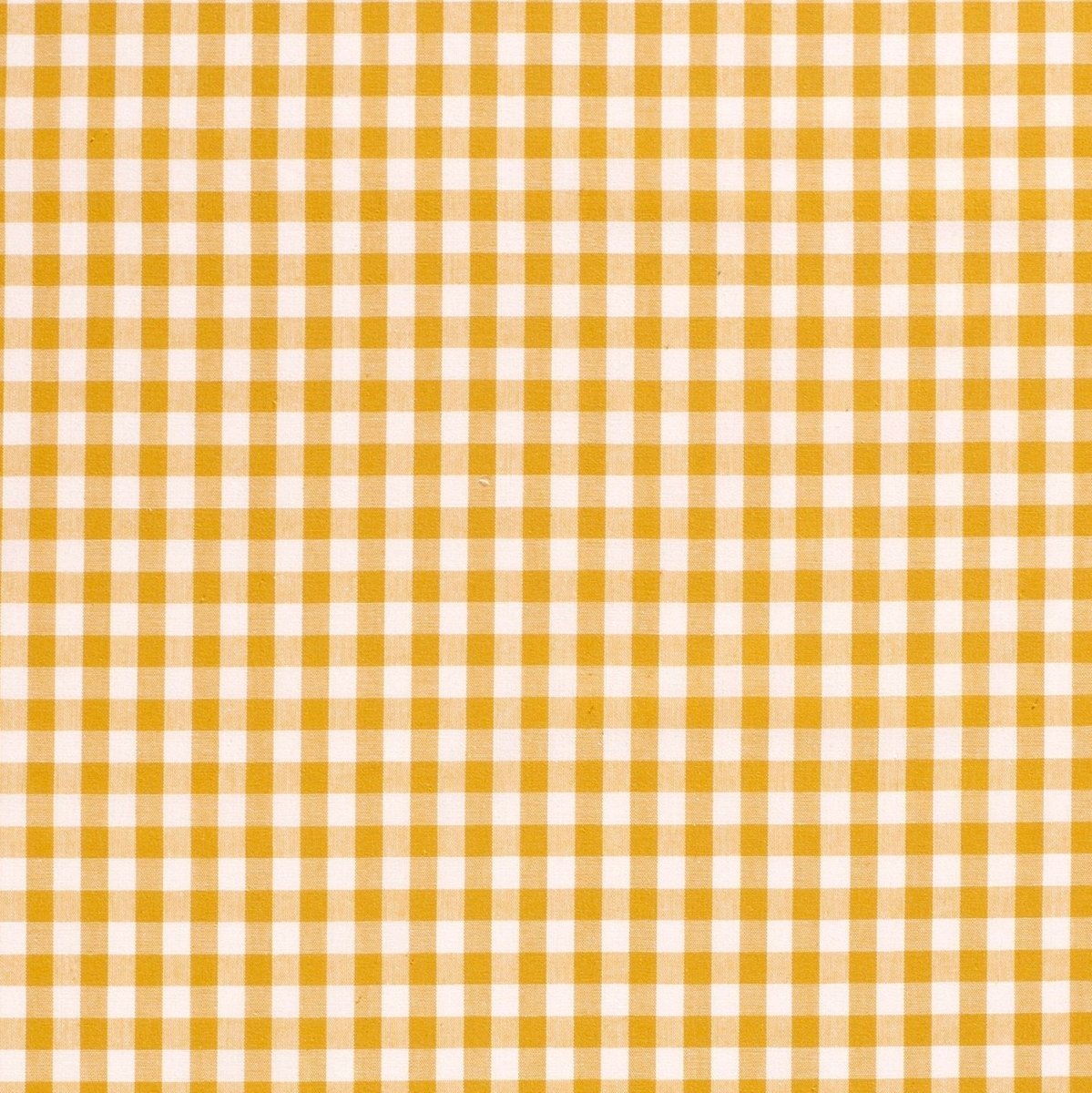Cotton Poplin Gingham Ochre 10 mm - Lametru.ro