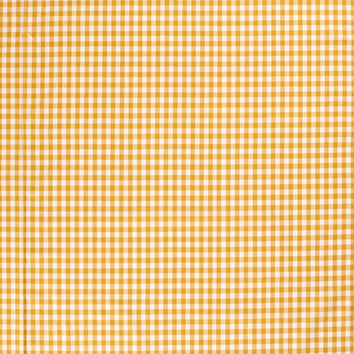 Cotton Poplin Gingham Ochre 10 mm - Lametru.ro