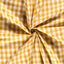 Cotton Poplin Gingham Ochre 20 mm - Lametru.ro