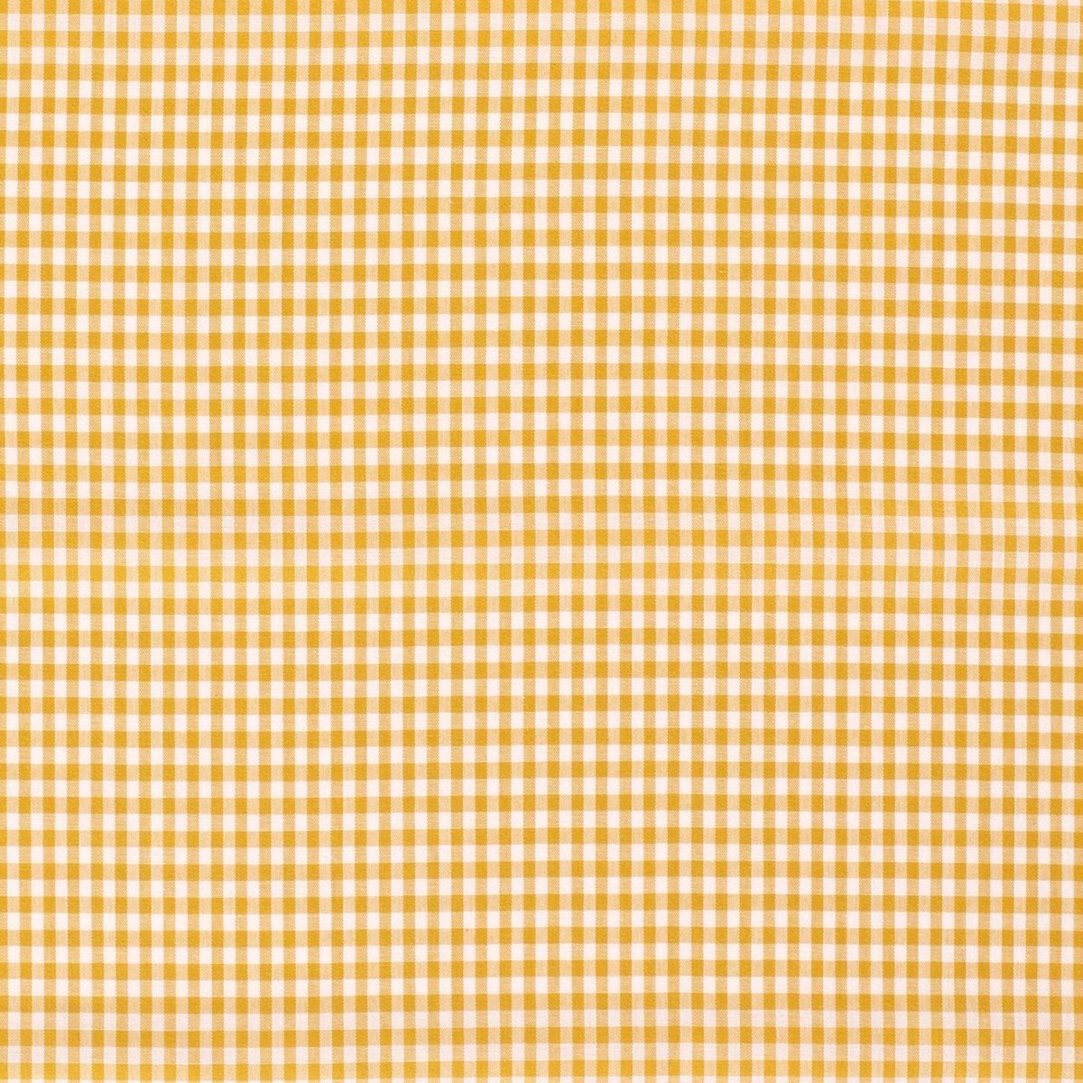 Cotton Poplin Gingham Ochre 5 mm - Lametru.ro