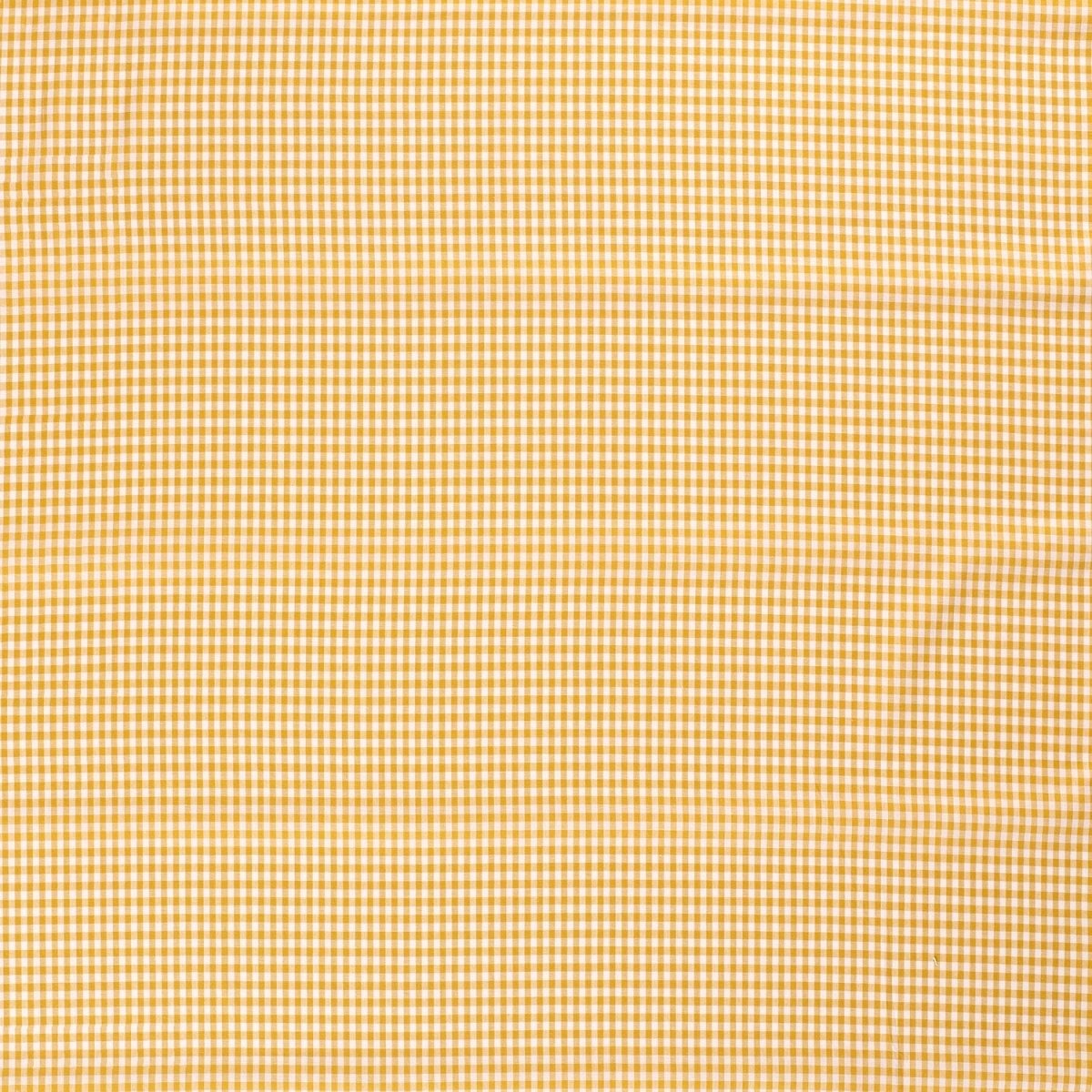 Cotton Poplin Gingham Ochre 5 mm - Lametru.ro