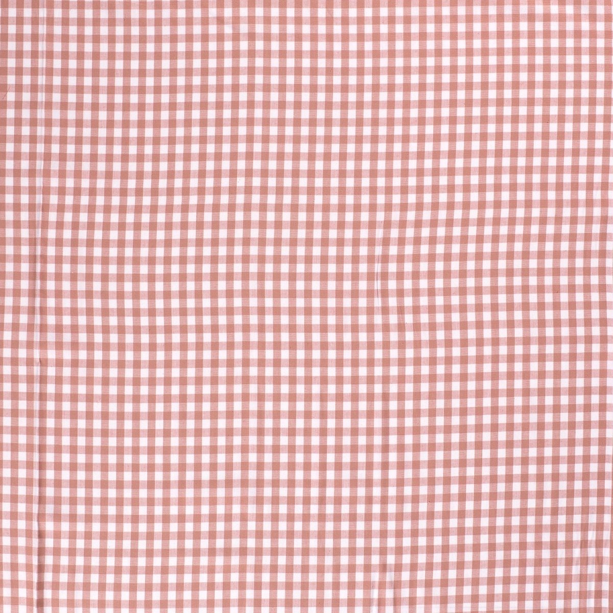 Cotton Poplin Gingham Old Pink 10 mm - Lametru.ro
