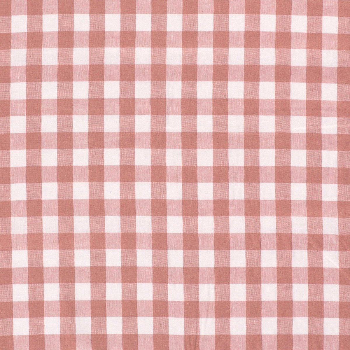 Cotton Poplin Gingham Old Pink 20 mm - Lametru.ro