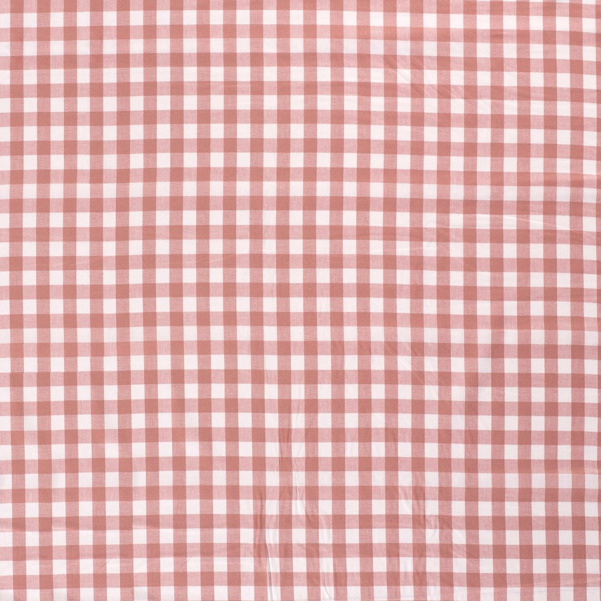Cotton Poplin Gingham Old Pink 20 mm - Lametru.ro