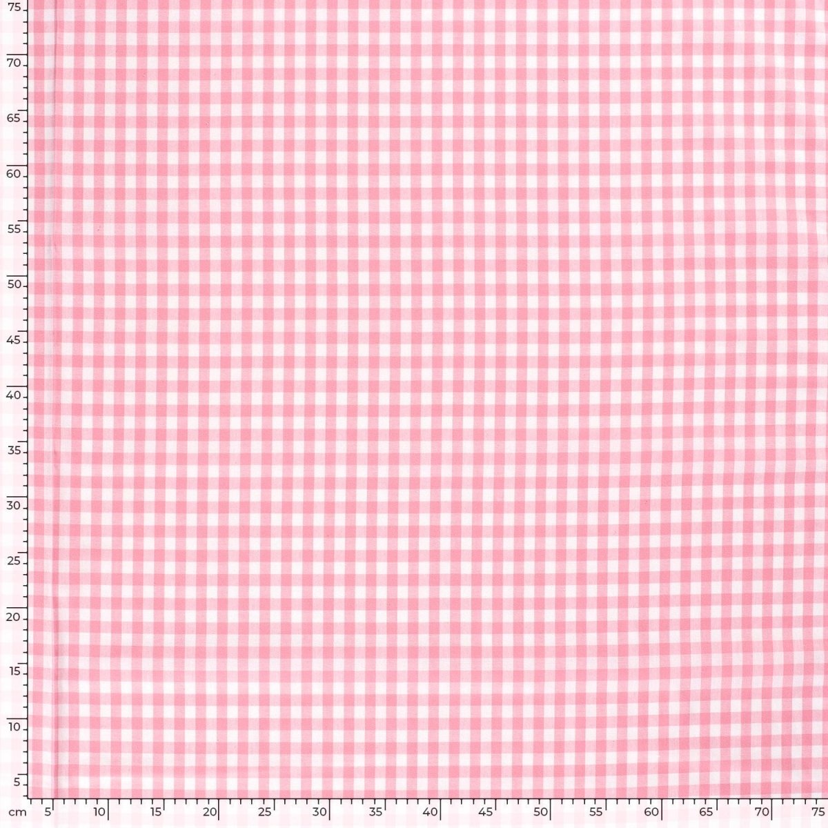 Cotton Poplin Gingham Pink 10 mm - Lametru.ro