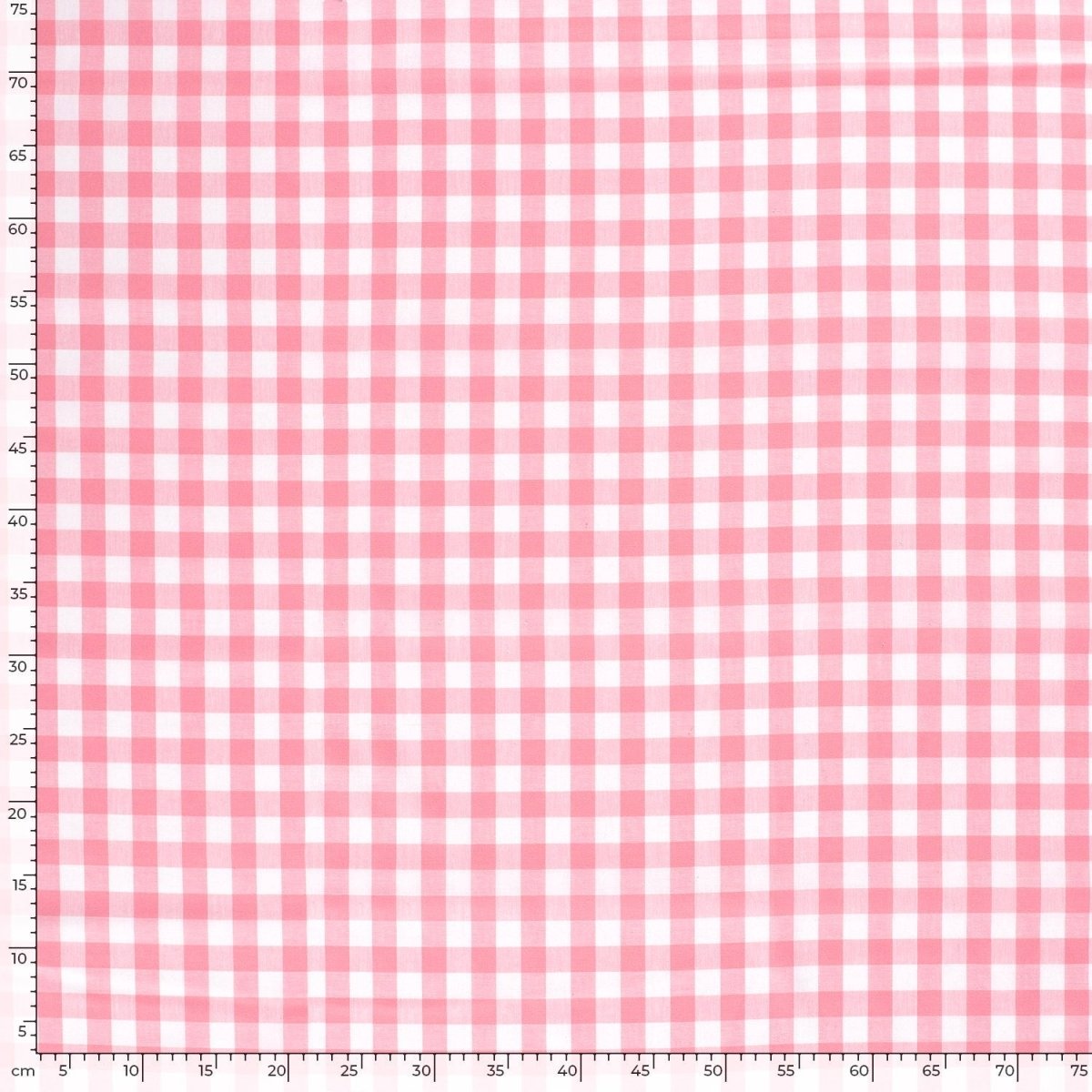 Cotton Poplin Gingham Pink 20 mm - Lametru.ro