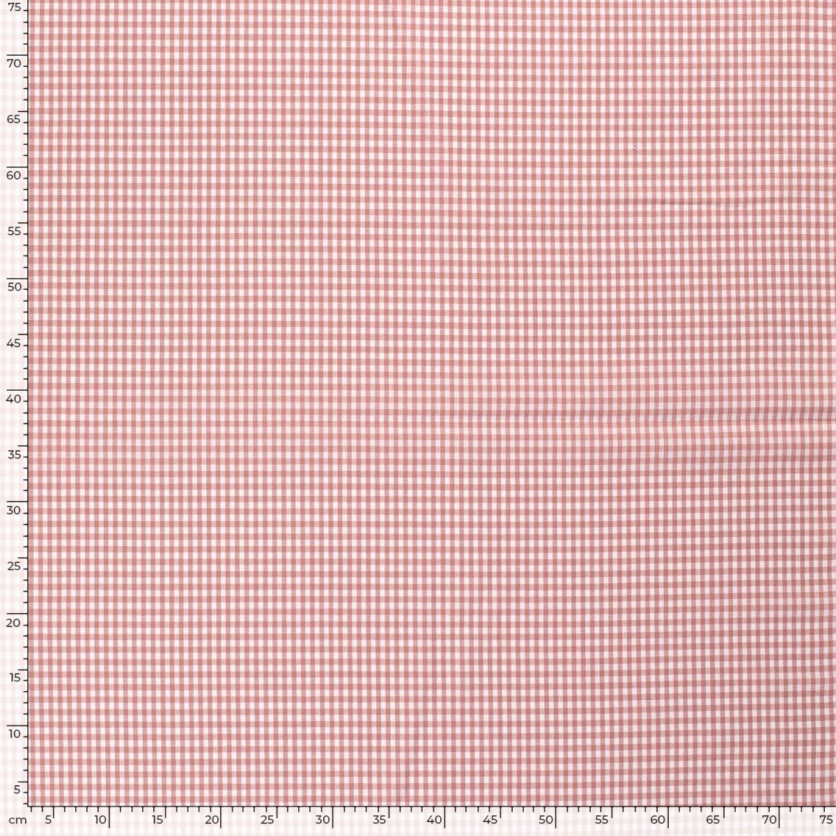Cotton Poplin Gingham Pink 5 mm - Lametru.ro
