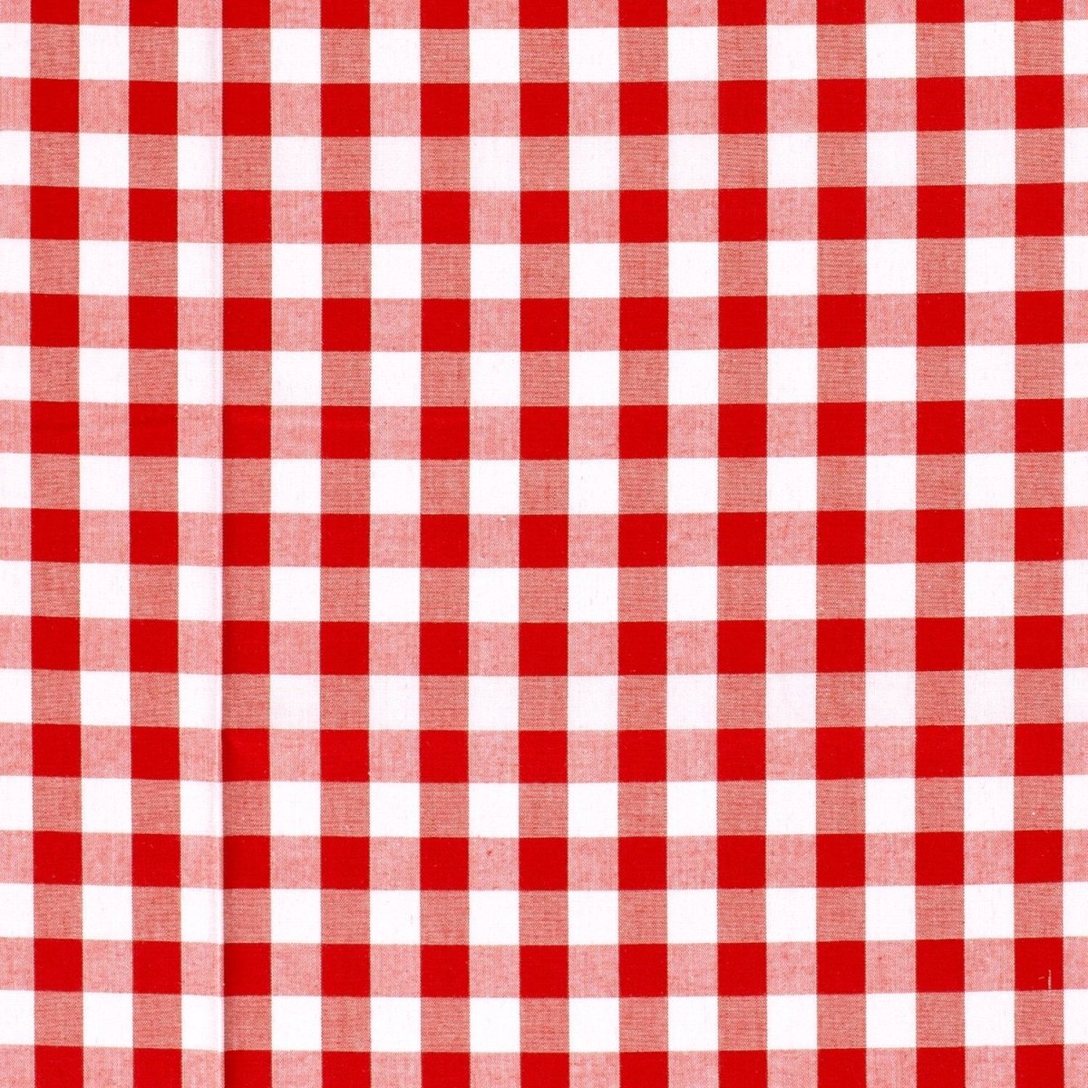 Cotton Poplin Gingham Red 20 mm - Lametru.ro